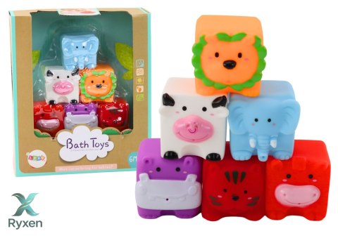 Miękkie Klocki Edukacyjne Do Kąpieli Zwierzęta LEAN TOYS