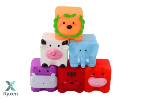 Miękkie Klocki Edukacyjne Do Kąpieli Zwierzęta LEAN TOYS