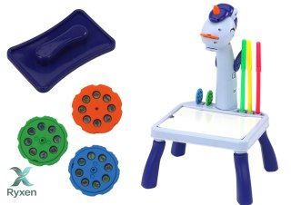 Mini Projektor Stolik Tetris 2w1 Jednorożec Niebieski LEAN TOYS