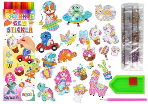 Naklejki Do Wyklejania Diamencikami Haft Diamentowy LEAN TOYS