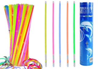 Opaski Fluorescencyjne 100 Sztuk Wiele Kolorów Świecące W Ciemności LEAN TOYS
