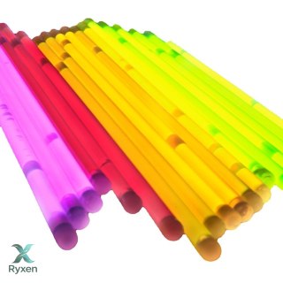 Opaski Fluorescencyjne 100 Sztuk Wiele Kolorów Świecące W Ciemności LEAN TOYS