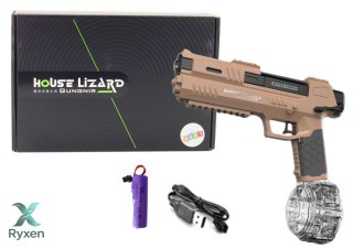 Pistolet Broń Na Wodę Automatyczny Brązowy Przeźroczysty Pojemnik LEAN TOYS