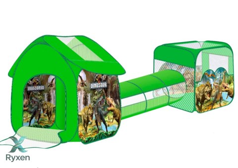 Plac Zabaw Dla Dzieci 3w1 Namiot Iglo Basen Dinozaury LEAN TOYS