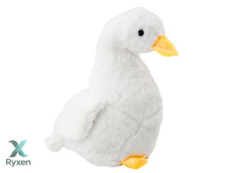 Pluszowa Gęś Maskotka Biała Przytulanka Pluszak Kaczka 40 cm LEAN TOYS