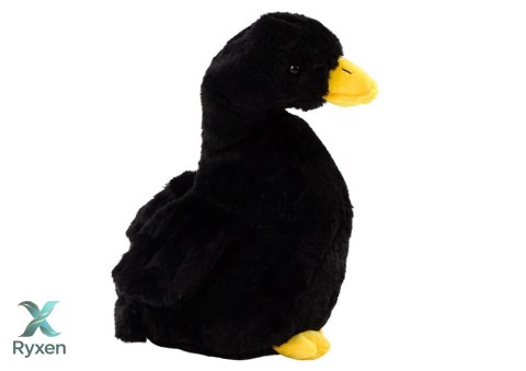 Pluszowa Gęś Maskotka Czarna Przytulanka Pluszak Kaczka 40 cm LEAN TOYS
