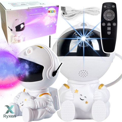 Projektor Astronauta Z Gwiazdą LED USB Pilot Sterujący LEAN TOYS