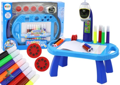 Projektor Rzutnik Do Rysowania Stoliczek Niebieski LEAN TOYS