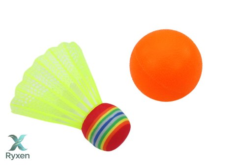 Rakietki Do Badmintona Dziecięce Zwierzęta Żółty Różowy LEAN TOYS