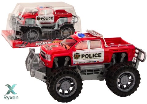 Samochód Policyjny Pickup Czerwony Terenowy Wóz Policji LEAN TOYS