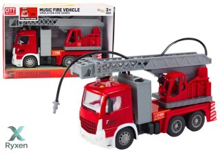 Straż Pożarna Napęd Frykcyjny Z Wysięgnikiem Światła I Dźwięk LEAN TOYS