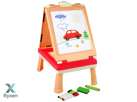 Tablica 3w1 Wielofunkcyjna Dwustronna Stolik Do Gier Chińczyk LEAN TOYS