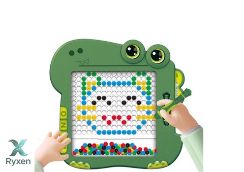 Tablica Magnetyczna Edukacyjna Dinozaur Pad Układanka Zielona LEAN TOYS