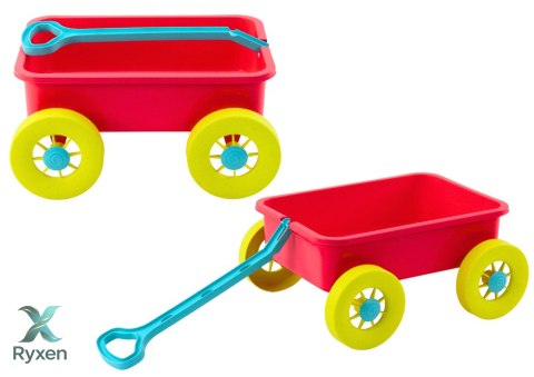 Wózek Na Zabawki Do Piasku Pastelowy Różowy LEAN TOYS
