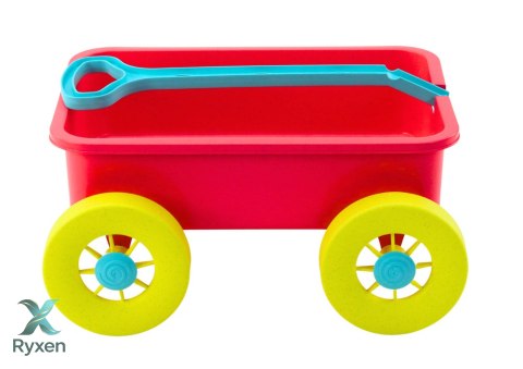 Wózek Na Zabawki Do Piasku Pastelowy Różowy LEAN TOYS
