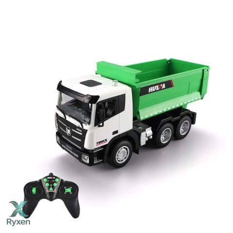 Wywrotka Ciężarówka Zdalnie Sterowana RC 1:18 Zielona LEAN TOYS