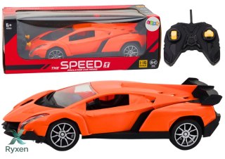 Zdalnie Sterowany Samochód Sportowy Pomarańczowe Auto RC 1:16 LEAN TOYS