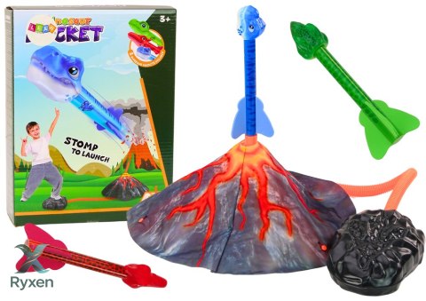 Zestaw Do Gry Regulowana Wyrzutnia Rakiet Dinozaury Wulkan LEAN TOYS