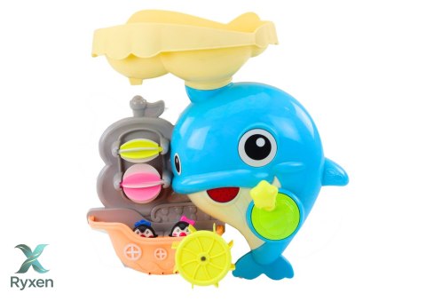Zestaw Do Kąpieli Zabawka Do Wody Delfin Niebieski LEAN TOYS
