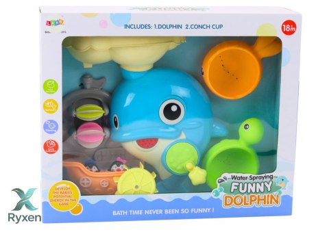Zestaw Do Kąpieli Zabawka Do Wody Delfin Niebieski LEAN TOYS