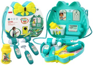 Zestaw Lekarski Doktor W Torebce Na Sznurku Turkusowy LEAN TOYS