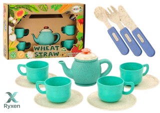 Zestaw Naczyń Filiżanki Talerzyki Sztućce Imbryk 22 El LEAN TOYS