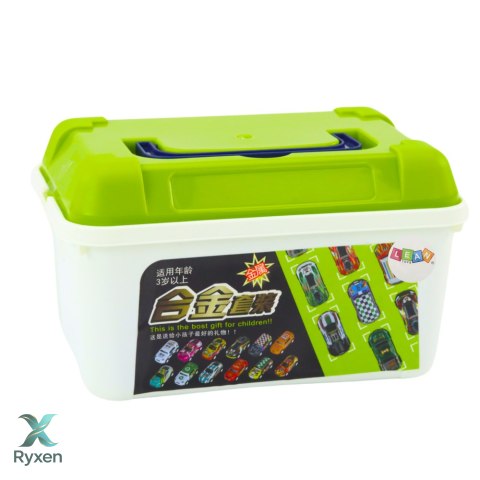 Zestaw Resoraków w Walizce Samochody Kolorowe 30 szt LEAN TOYS