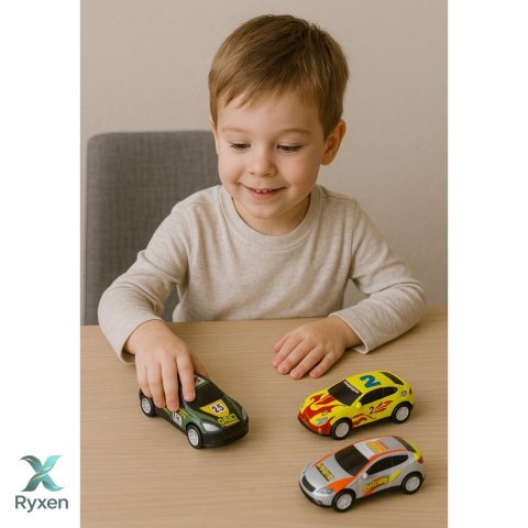 Zestaw Resoraków w Walizce Samochody Kolorowe 30 szt LEAN TOYS