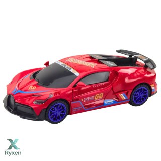 Auto Sportowe Czujnik Przeszkód Kula Led Obrót 360° Światła Dźwięk Czerwone LEAN TOYS
