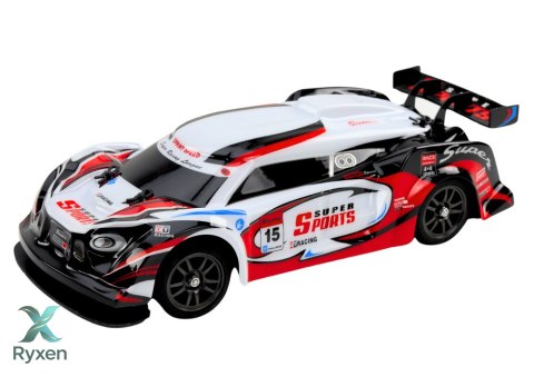 Auto Sportowe RC 1:16 Drift Wymienne Koła Biało-Czerwone LEAN TOYS
