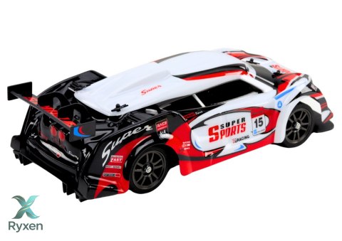 Auto Sportowe RC 1:16 Drift Wymienne Koła Biało-Czerwone LEAN TOYS