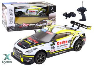 Auto Sportowe RC 1:16 Drift Wymienne Koła Biało-Żółte LEAN TOYS