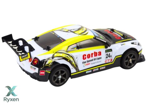 Auto Sportowe RC 1:16 Drift Wymienne Koła Biało-Żółte LEAN TOYS