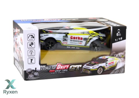 Auto Sportowe RC 1:16 Drift Wymienne Koła Biało-Żółte LEAN TOYS