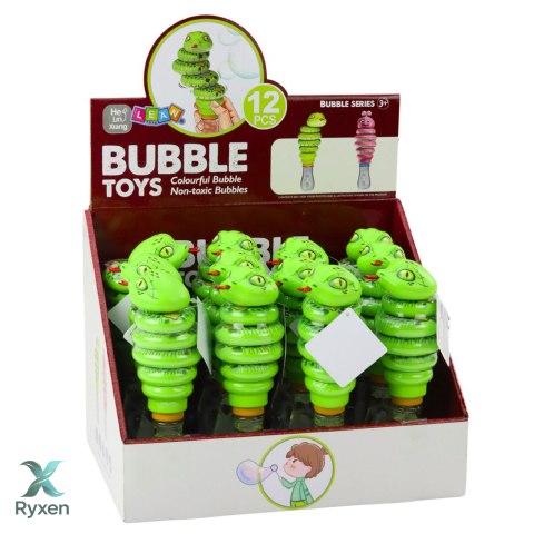 Bańki Mydlane Wąż Rotacyjna Zabawka 2W1 Zielony LEAN TOYS