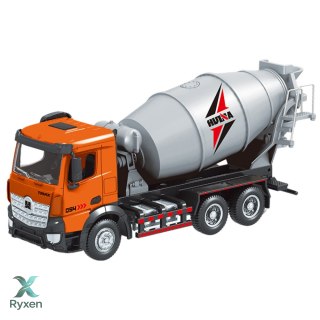 Betoniarka Pojazd Budowlany Metalowa Huina Pomarańczowa 1:50 LEAN TOYS
