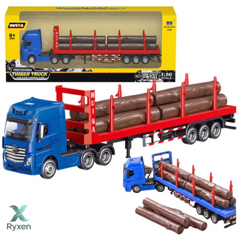 Ciężarówka Transport Drewna Metalowa Huina 1:50 Czerwona HUINA
