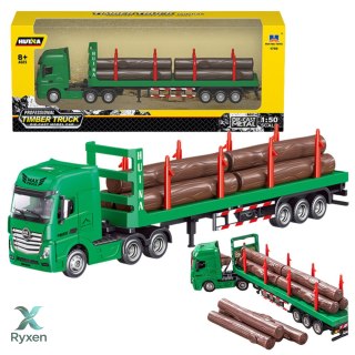 Ciężarówka Transport Drewna Metalowa Huina 1:50 Zielona HUINA