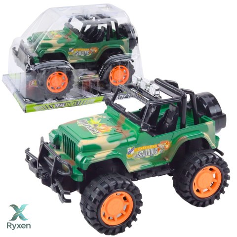 Duży Samochód Terenowy Militarny Off-Road Zielony 25cm LEAN TOYS