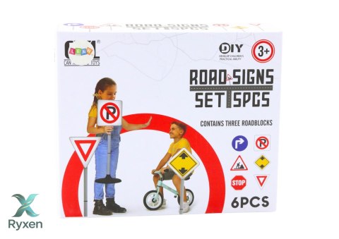 Duży Znak Ostrzegawczy Prace Drogowe Edukacyjny 70cm LEAN TOYS