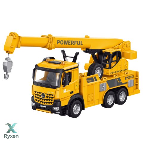 Dźwig Z Hakiem Zdalnie Sterowany RC 2.4G 9CH Żółty LEAN TOYS
