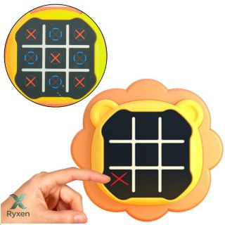 Gra Elektroniczna 3w1 Kółko i Krzyżyk Memory Lew Pomarańczowy LEAN TOYS