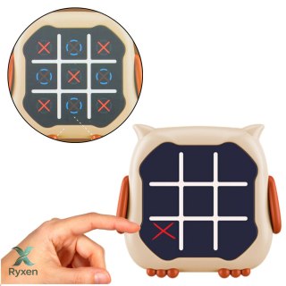 Gra Elektroniczna 3w1 Kółko i Krzyżyk Memory Sowa Beżowa LEAN TOYS