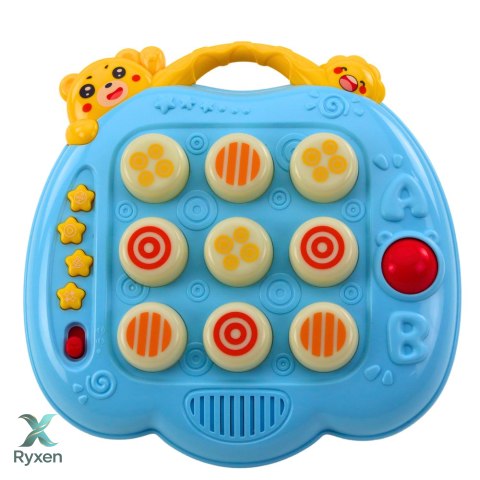 Gra Zręcznościowa Whac-A-Mole Młotek Dla Malucha Niebieska LEAN TOYS
