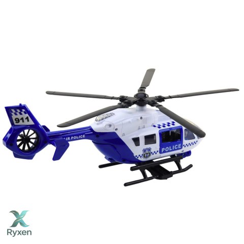 Helikopter Policyjny Hak Nosze Światła Dźwięki 1:12 LEAN TOYS