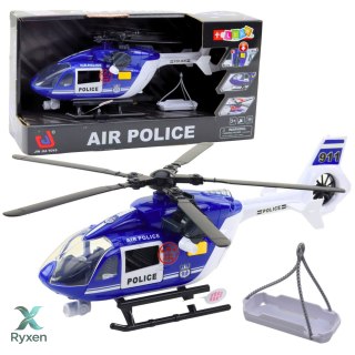 Helikopter Policyjny Hak Nosze Światła Dźwięki 1:14 LEAN TOYS