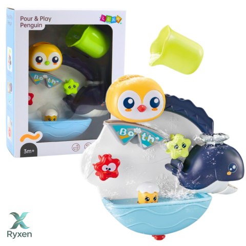 Interaktywna Zabawka Wodna Do Kąpieli Pingwin Wieloryb LEAN TOYS