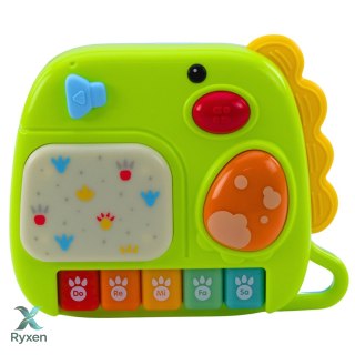 Interaktywne Pianinko Dla Malucha Dinozaur Zielony LEAN TOYS
