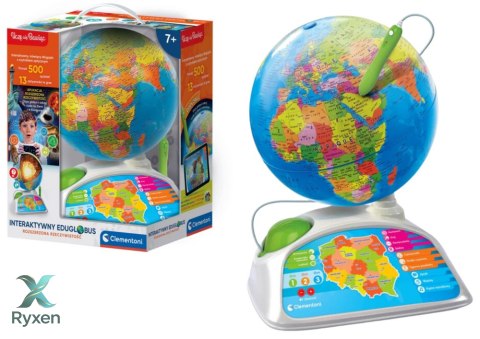 Interaktywny Edukacyjny Globus Eduglobus Uczę się Bawiąc Język Polski Clementoni 50847 CLEMENTONI