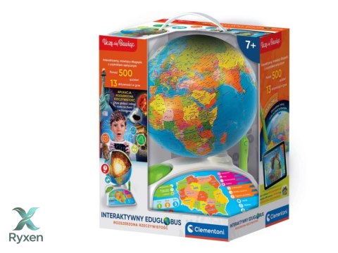 Interaktywny Edukacyjny Globus Eduglobus Uczę się Bawiąc Język Polski Clementoni 50847 CLEMENTONI